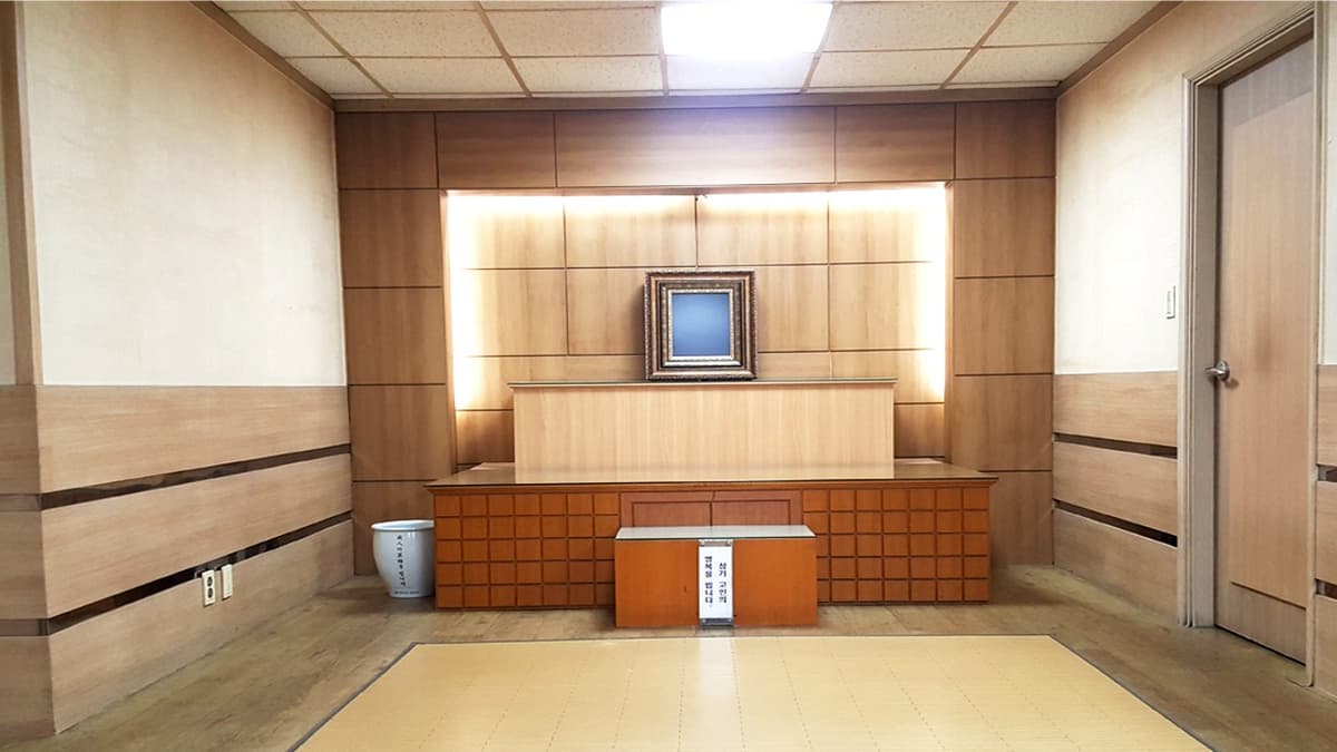 세림병원 장례식장 제단 공간 에스엘 부평 장례식장 목장 내부