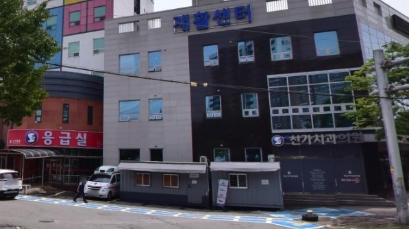 신가병원장례식장 외부 전경.